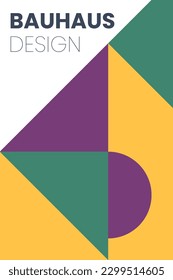 Abstract bauhaus elements shapes in modern geometric style for use as pattern, cover, banner, poster and contemporary art