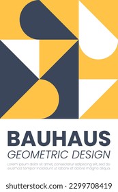 Abstract bauhaus elements shapes in modern geometric style for use as pattern, cover, banner, poster and contemporary art
