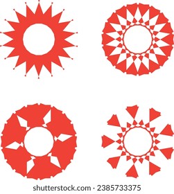 abstract Bauhaus forms. Simple star and flower