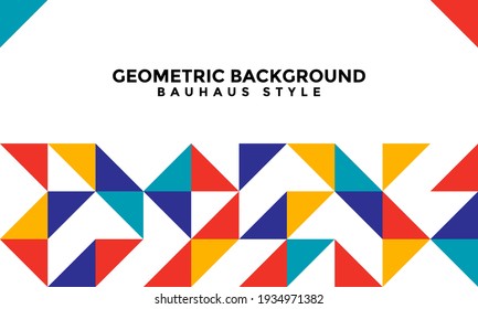 Abstract Bauhaus Geometric Background. Geometric Background Bauhaus Style for Banner, Poster, Flyer, Cover, and Wallpaper.