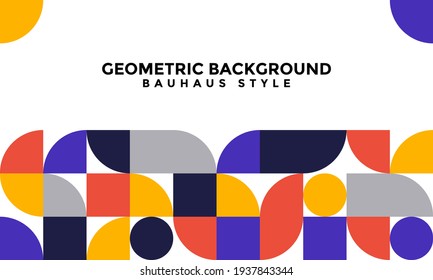 Abstract Bauhaus Geometric Background. Geometric Background Bauhaus Style for your Project, Wallpaper, Cover, Banner,  Flyer, and Poster