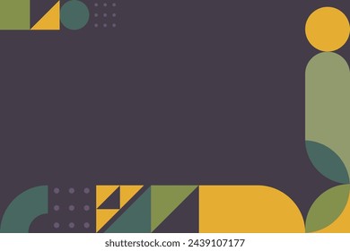 Plantilla de fondo geométrica de Bauhaus abstracto para la presentación, banner, folleto, folleto