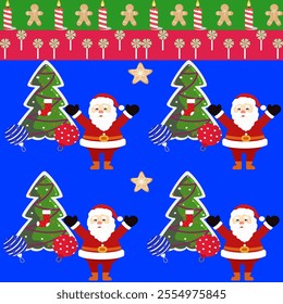 Abstract Bauhaus Geometric Chistmas pattern background, Scandinavian minimal 20s geometric vector. Marry Christmas banner designs. Xmas Applicable to greeting card, poster, flyer, web banner, etc.