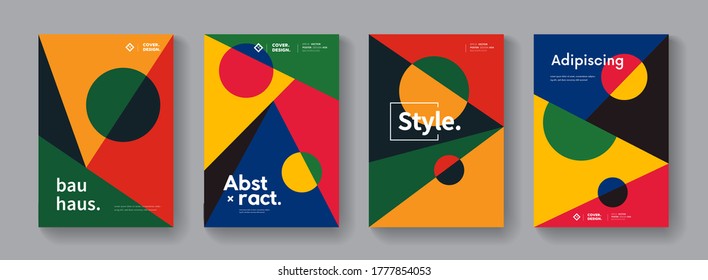 Abstract bauhaus geometric composition. Modern cover design.