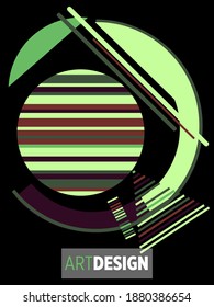 Resumen del fondo de patrón geométrico Bauhaus, círculo vectorial, diseño artístico de triángulo y líneas cuadradas. Diseños abstractos universales. Aplicable a cuadernos, planificadores, folletos, libros, catálogos, etc.