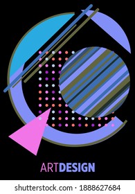 Resumen del fondo de patrón geométrico Bauhaus, círculo vectorial, diseño artístico de triángulo y líneas cuadradas. Diseños abstractos universales. Aplicable a cuadernos, planificadores, folletos, libros, catálogos, etc.