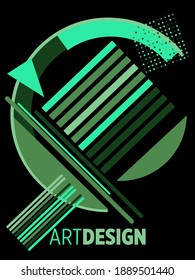 Resumen del fondo de patrón geométrico Bauhaus, círculo vectorial, diseño artístico de triángulo y líneas cuadradas. Diseños abstractos universales. Aplicable a cuadernos, planificadores, folletos, libros, catálogos, etc.