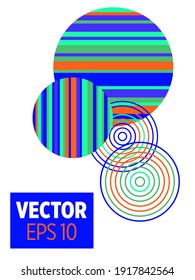 Resumen del fondo de patrón geométrico Bauhaus, círculo vectorial, diseño artístico de triángulo y líneas cuadradas. Diseños abstractos universales. Aplicable a cuadernos, planificadores, folletos, libros, catálogos, etc.