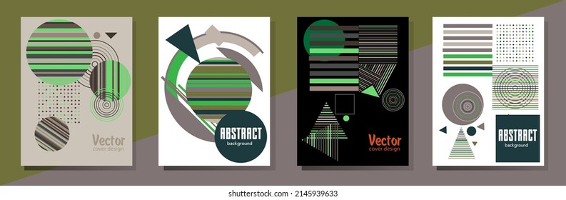 Resumen del fondo de patrón geométrico Bauhaus, círculo vectorial, diseño artístico de triángulo y líneas cuadradas. Diseños abstractos universales. Aplicable a cuadernos, planificadores, folletos, libros, catálogos, etc.
