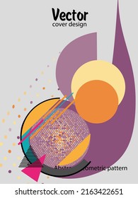 Resumen del fondo de patrón geométrico Bauhaus, círculo vectorial, diseño artístico de triángulo y líneas cuadradas. Diseños abstractos universales. Aplicable a cuadernos, planificadores, folletos, libros, catálogos, etc.

