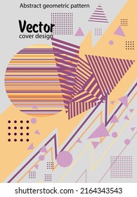 Resumen del fondo de patrón geométrico Bauhaus, círculo vectorial, diseño artístico de triángulo y líneas cuadradas. Diseños abstractos universales. Aplicable a cuadernos, planificadores, folletos, libros, catálogos, etc.
