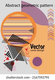 Resumen del fondo de patrón geométrico Bauhaus, círculo vectorial, diseño artístico de triángulo y líneas cuadradas. Diseños abstractos universales. Aplicable a cuadernos, planificadores, folletos, libros, catálogos, etc.
