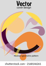 Abstract Bauhaus geometric pattern background, vector circle, triangle and square lines art design. Universal abstract layouts. Applicable for notebooks, planners, brochures, books, catalogs etc.

