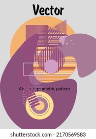 Resumen del fondo de patrón geométrico Bauhaus, círculo vectorial, diseño artístico de triángulo y líneas cuadradas. Diseños abstractos universales. Aplicable a cuadernos, planificadores, folletos, libros, catálogos, etc.