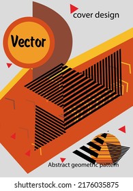 Abstrakter Bauhaus geometrischer Muster Hintergrund, Vektorkreis, Dreieck und quadratische Linien Kunstdesign. Allgemeine abstrakte Layouts. Gilt für Notebooks, Planer, Broschüren, Bücher, Kataloge usw.