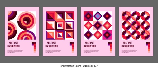 Resumen Bauhaus patrón geométrico círculo vectorial