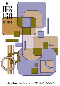 Abstrakter Bauhaus geometrischer Muster Hintergrund, Vektorkreis, Dreieck und quadratische Linien Kunstdesign. Allgemeine abstrakte Layouts. Gilt für Notebooks, Planer, Broschüren, Bücher, Kataloge usw.
