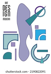 Abstract Bauhaus geometric pattern background, vector circle, triangle and square lines art design. Universal abstract layouts. Applicable for notebooks, planners, brochures, books, catalogs etc.
