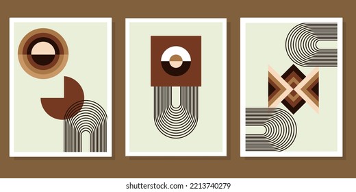 Abstrakter geometrischer Bauhaus-Hintergrund, Vektorkreis
