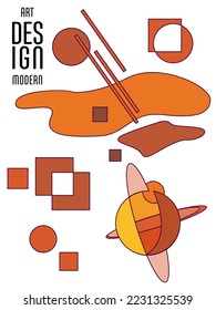Resumen del fondo de patrón geométrico Bauhaus, círculo vectorial, diseño artístico de triángulo y líneas cuadradas. Diseños abstractos universales. Aplicable a cuadernos, planificadores, folletos, libros, catálogos, etc.
