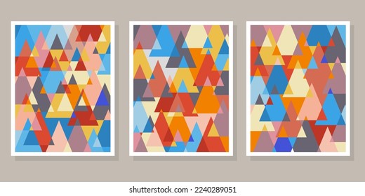 Abstract Bauhaus geometric pattern background vector circle