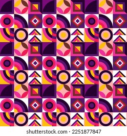 Resumen Bauhaus patrón geométrico círculo vectorial