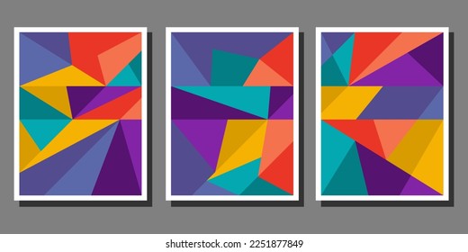 Abstract Bauhaus geometric pattern background vector circle