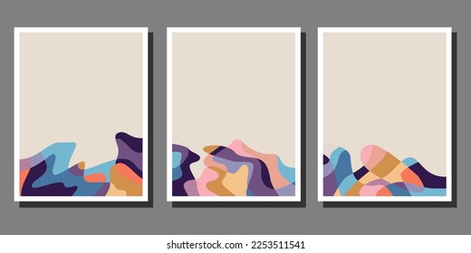 Abstract Bauhaus geometric pattern background vector circle
