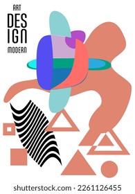 Abstract Bauhaus geometric pattern background, vector circle, triangle and square lines art design. Universal abstract layouts. Applicable for notebooks, planners, brochures, books, catalogs etc.
