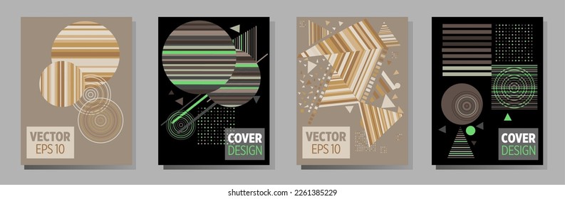 Resumen del fondo de patrón geométrico Bauhaus, círculo vectorial, diseño artístico de triángulo y líneas cuadradas. Diseños abstractos universales. Aplicable a cuadernos, planificadores, folletos, libros, catálogos, etc.
