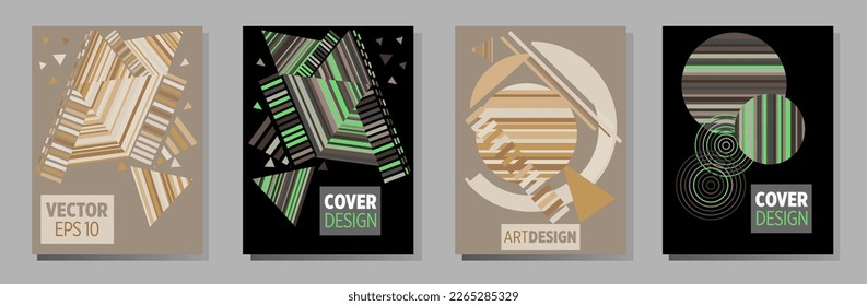 Abstract Bauhaus geometric pattern background, vector circle, triangle and square lines art design. Universal abstract layouts. Applicable for notebooks, planners, brochures, books, catalogs etc.
