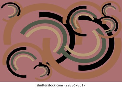 Resumen del fondo de patrón geométrico Bauhaus, círculo vectorial, diseño de arte de colores de triángulo y líneas cuadradas. Fondo del patrón Bauhaus colorido.vector