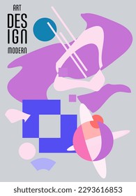 Abstract Bauhaus geometric pattern background, vector circle, triangle and square lines art design. Universal abstract layouts. Applicable for notebooks, planners, brochures, books, catalogs etc.
