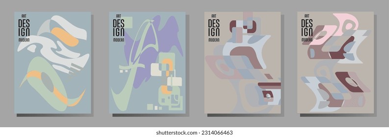 Resumen del fondo de patrón geométrico Bauhaus, círculo vectorial, diseño artístico de triángulo y líneas cuadradas. Diseños abstractos universales. Aplicable a cuadernos, planificadores, folletos, libros, catálogos, etc.