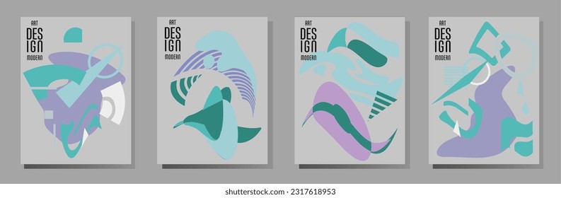 Abstract Bauhaus geometric pattern background, vector circle, triangle and square lines art design. Universal abstract layouts. Applicable for notebooks, planners, brochures, books, catalogs etc.