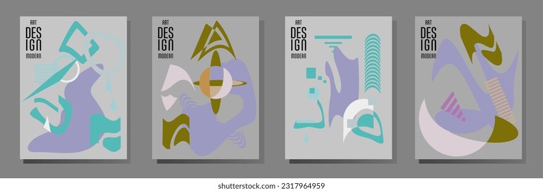 Resumen del fondo de patrón geométrico Bauhaus, círculo vectorial, diseño artístico de triángulo y líneas cuadradas. Diseños abstractos universales. Aplicable a cuadernos, planificadores, folletos, libros, catálogos, etc.