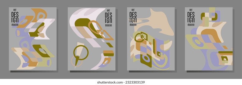 Abstrakter Bauhaus geometrischer Muster Hintergrund, Vektorkreis, Dreieck und quadratische Linien Kunstdesign. Allgemeine abstrakte Layouts. Gilt für Notebooks, Planer, Broschüren, Bücher, Kataloge usw.
