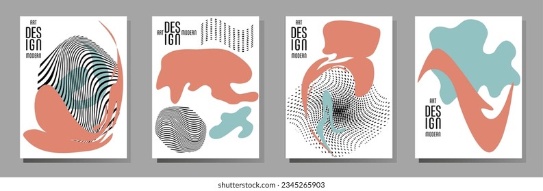 Abstract Bauhaus geometric pattern background, vector circle, triangle and square lines art design. Universal abstract layouts. Applicable for notebooks, planners, brochures, books, catalogs etc.
