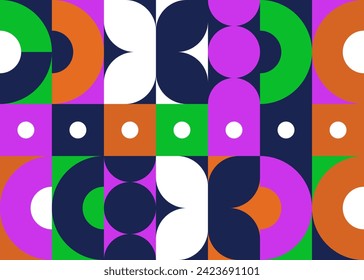 Abstract Bauhaus geometric pattern background