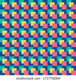 Patrón geométrico abstracto de Bauhaus sin fisuras. Patrón Memphis.Fondo de cosecha geométrica sin soldadura.Vector