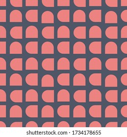 Abstract Bauhaus geometric seamless pattern.