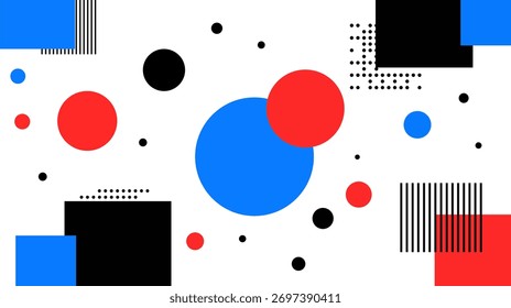 abstract bauhaus geometric shapes composition