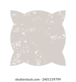 Abstract bauhaus grunge geometric gray frame for Wall Decoration, Postcard, Social Media Banner, Brochure Cover Design Background. Modern Abstract Painting Artwork Vector Pattern illustration