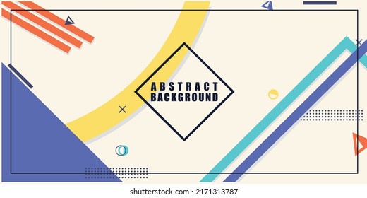 Abstract bauhaus memphis design background