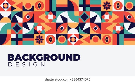 Resumen de baudihaus de la ilustración del vector de fondo del patrón neogeométrico.Fondo minimalista moderno. Perfecto para banner, fondo, patrón, etc.