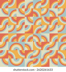 abstract bauhaus pattern background, bauhaus pattern with retro color theme