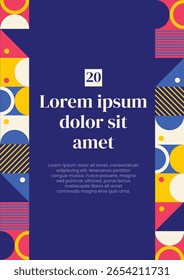 Plantilla Abstractas del diseño del patrón de la Bauhaus
