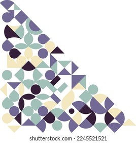 abstract Bauhaus Pattern. geometrical Shapes .Modern geometry figure, shape. Geometric mosaic. Minimal mural texture. Scandinavian, retro wallpaper.