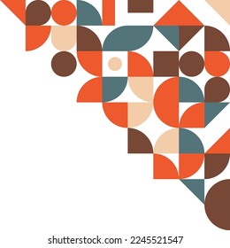 abstract Bauhaus Pattern. geometrical Shapes .Modern geometry figure, shape. Geometric mosaic. Minimal mural texture. Scandinavian, retro wallpaper.