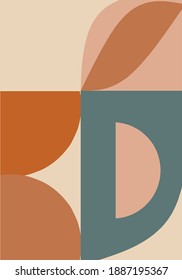 patrón de bauhaus abstracto, arte de impresión de decoración moderna, ilustración vectorial de diseño simple y minimalista